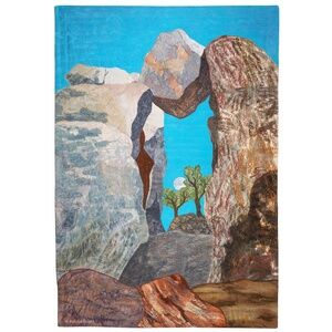 A QUESTION OF BALANCE - original mixed media textile wall hanging - New